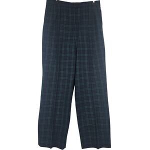Pendleton VTG Black Watch Tartan Plaid Pleated Wool Trouser Pants Womens 10 3482